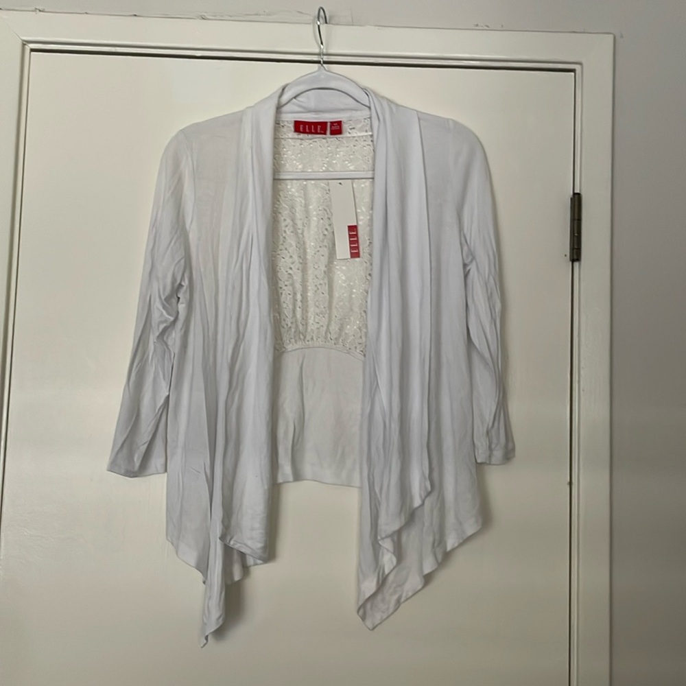 Elle white cardigan size XS